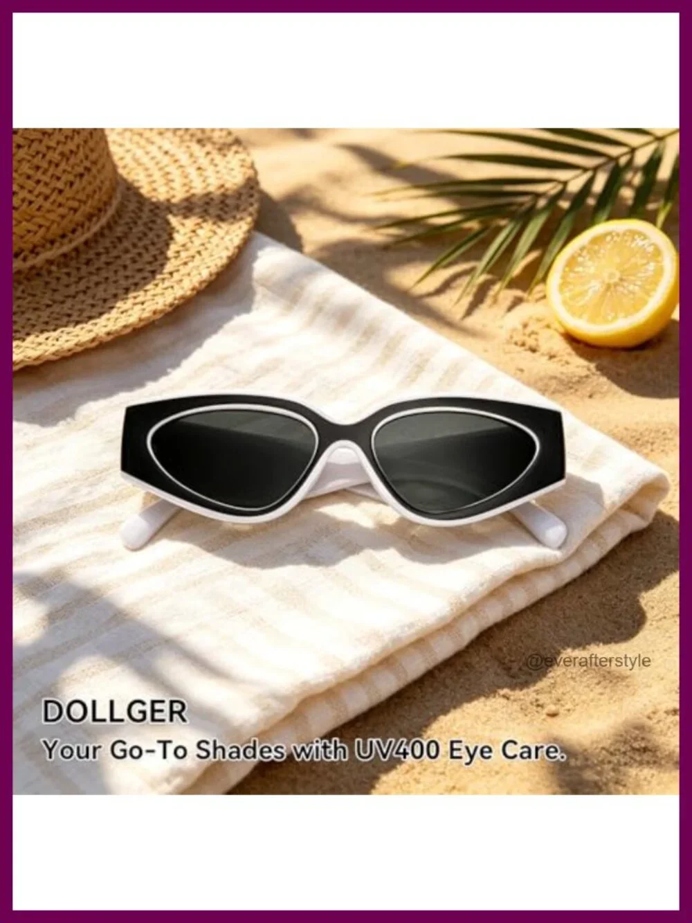 Oversized Cat Eye Sunglasses for Women 90s Retro Shades with UV Protection